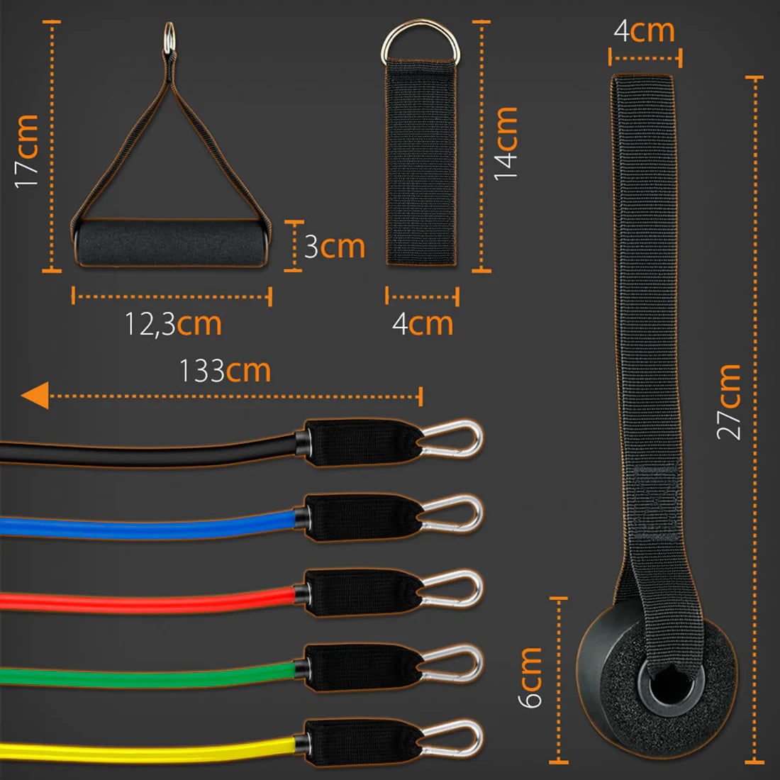 FlexiFit Bands -5 Bandas Elásticas - Clicnow