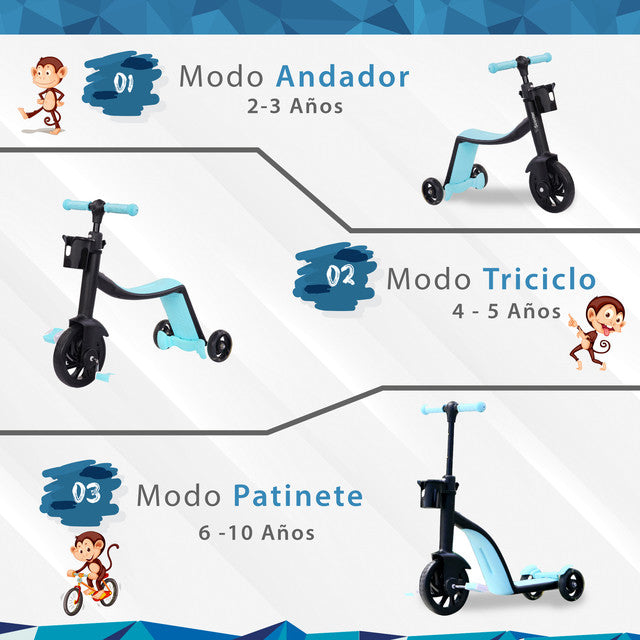 TricicloScoot - Patín 3 en 1